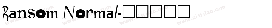 Ransom Normal字体转换